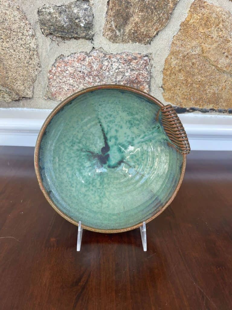 Brown Accent Green Bowl