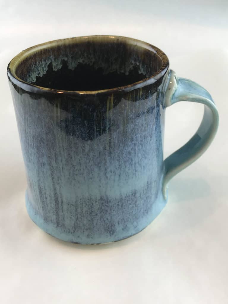 Porcelain High-Fired Green/Black Mug