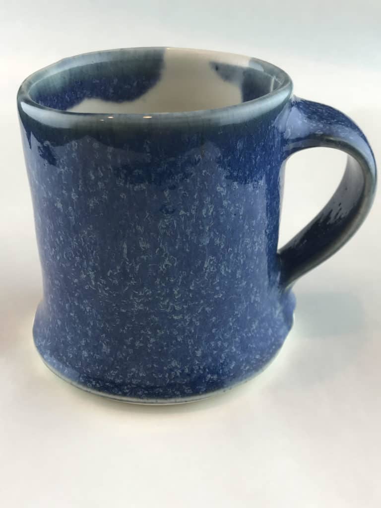 Porcelain High-Fired Speckled Blue Mug (1)
