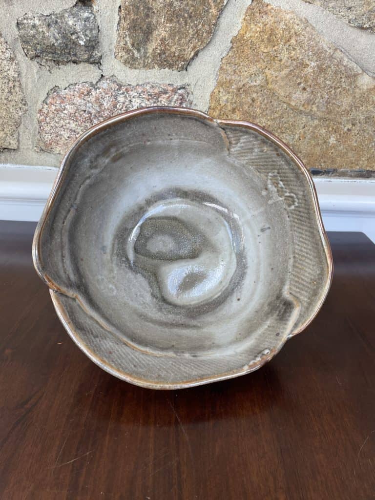 Grey/Brown Petal Bowl