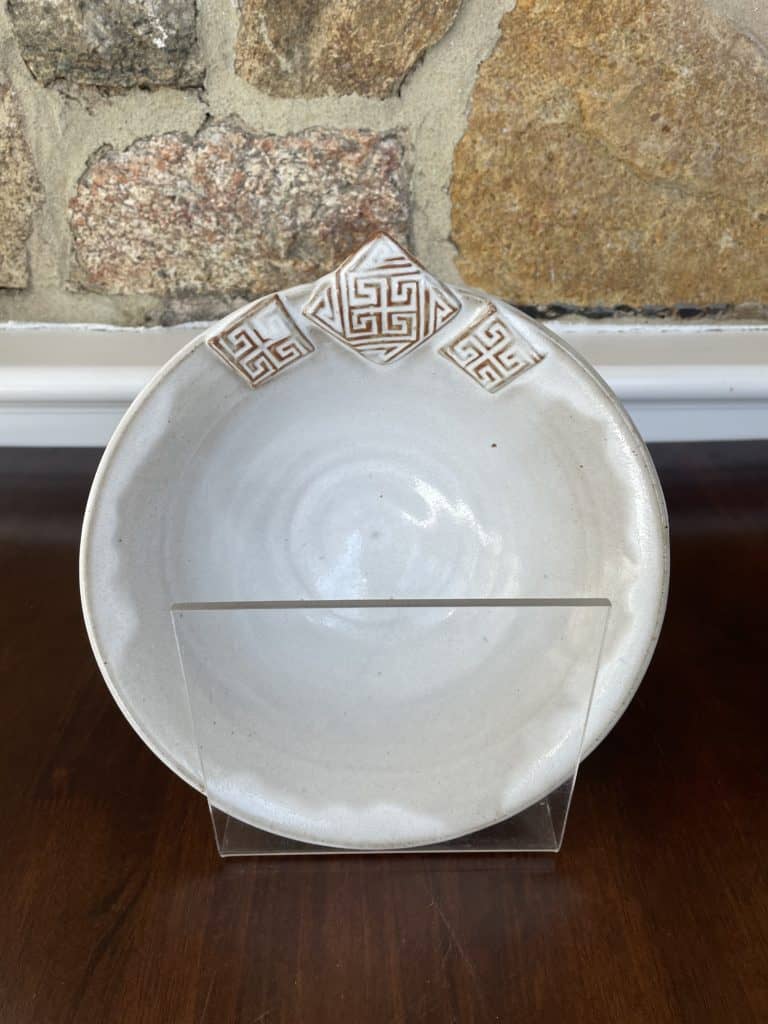 Geometric White Bowl