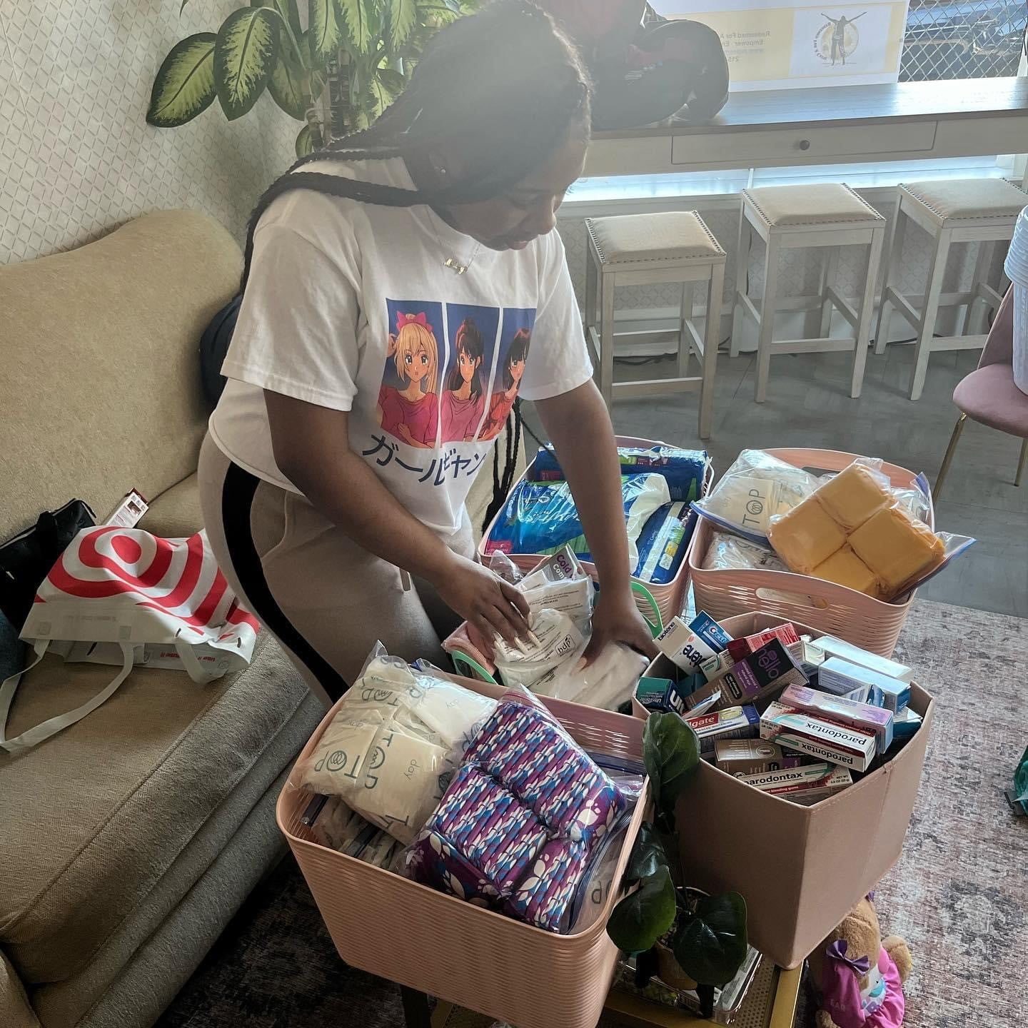 2022_Redeemed for a Cause_Donated menstrual care and toiletries items_outreach